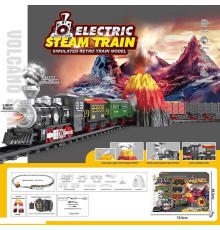 Залізниця 699-57 A (8) 22 елементи, локомотив, 5 вагонів, акумулятор 3.7 V, підсвічування, парогенератор, звуки, вулкан, в коробці