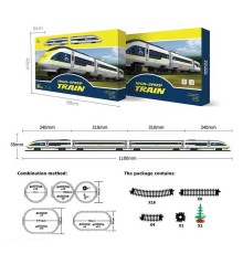 Залізниця 1623 A Штрих=62377 (8) звуки, підсвічування, 4 вагони, в коробці