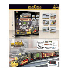 Залізниця 699-28 A (12) світлові та звукові ефекти, акумулятор 3.7 V, USB кабель, парогенерація, автоматичний принцип роботи, в коробці