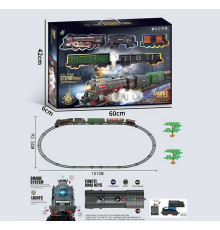 Залізниця 602 B (10) 5 вагонів довжиною 93см, дорога 99х138 см, підсвічування, парогенерація, звук-беззвучний режим, рух вперед-назад, акумулятор 3.7V, в коробці