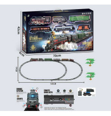 Залізниця 603 B (8) 6 вагонів довжиною 94 см, дорога 99х185 см, підсвічування, парогенерація, звук-беззвучний режим, рух вперед-назад, акумулятор 3.7V, в коробці