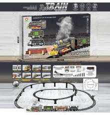 Залізниця 699-96 A (10) акумулятор 3.7 V, локомотив, 3 вагони, звуки, підсвічування, парогенератор, в коробці