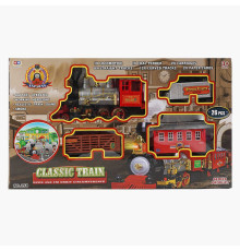 Залізниця 158 (6) 26 елементів, підсвічування, звук, парогенератор, довжина рейок 450см, 3 вагони, в коробці