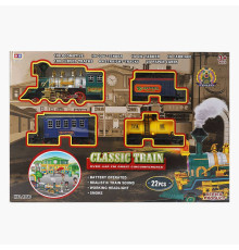 Залізниця 160 (8) 22 елементи, підсвічування, звук, парогенератор, довжина рейок 440см, 3 вагони, в коробці