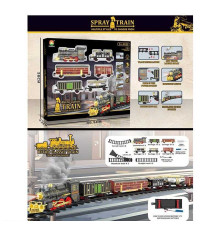 Залізниця 699-34 A (12) акумулятор 3.7 V, локомотив, 5 вагонів, звуки, підсвічування, парогенератор, в коробці