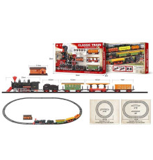 Залізниця 5143 (18/2) 26 елементів, звуки, підсвічування, локомотив, 4 вагони, в коробці