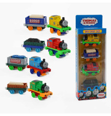 Набір потягів 899-8 (96/2) 2 види, металопластик, магнітне з'єднання, вагончиків, 2 локомотиви, 2 вагончики, в коробці