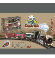 Залізниця на радіокеруванні 3152 B (12) акумулятор 3.7 V, пульт 2.4 GHz, локомотив, 3 вагони, звуки, підсвічування, парогенератор, в коробці