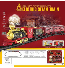 Залізниця 699-4 A (12) 16 елементів, локомотив, 3 вагони, акумулятор 3.7 V, підсвічування, парогенератор, звуки, в коробці