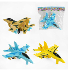Літак 7701 (180/2) 3 кольори, інерція, звук, підсвічування, у пакеті, ВИДАЄТЬСЯ ТІЛЬКИ МІКС ВИДІВ
