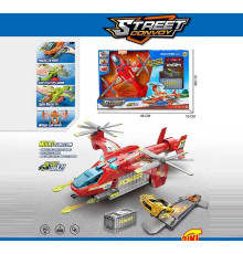 Гвинтокрил MH 613 (24) розмір - 31х32х8 см, контейнер, трек, механічний запускач, механічний підіймач - тріскачка, 2 металопластикові моделі, пускові снаряди, підсвічування, звук, в коробці