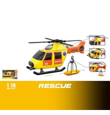 Гелікоптер WY 105 C (18) світло, звук, лопаті обертаються механічно, масштаб 1:10, гак із заводним механізмом, в коробці