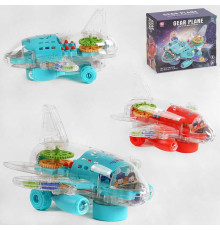 Літак HJ 628 (72/2) 2 кольори, 3D підсвічування, звуки, мелодія, колеса вільного ходу, в коробці