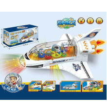 Літак 286-36 (72/2) космічний шатл, мелодія, підсвічування, колесо вільного ходу, у коробці