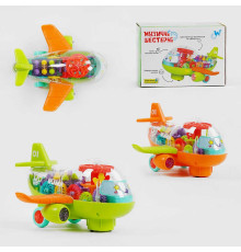 Літак музичний 80587 (72) "WToys", ОЗВУЧУВАННЯ УКРАЇНСЬКОЮ МОВОЮ, 2 види, шестерні, пісня, підсвічування, автоматичний рух, в коробці