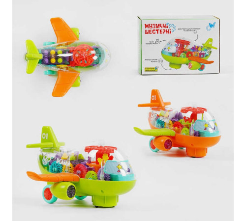 Літак музичний 80587 (72) "WToys", ОЗВУЧУВАННЯ УКРАЇНСЬКОЮ МОВОЮ, 2 види, шестерні, пісня, підсвічування, автоматичний рух, в коробці – в наличии! Купите сейчас у KAZKOVA