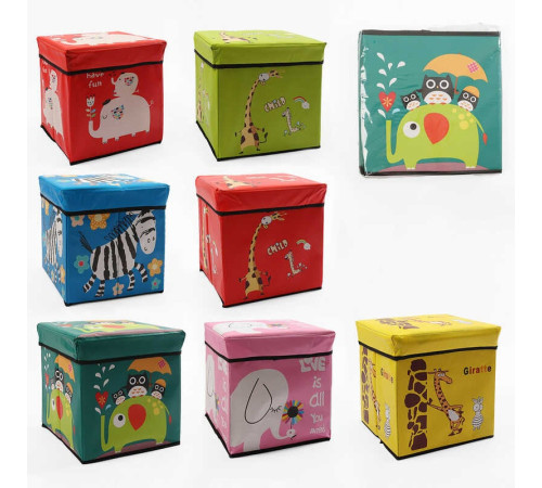 Короб-органайзер C 68850 (30) 30х30х30 см, складний, в пакеті, ВИДАЄТЬСЯ МІКС ВИДІВ