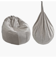 гр Крісло-мішок "Груша" 54006 колір сірий (1) чохол — меблевий велюр, наповнювач — пінопластові кульки, внутрішній чохол, в пакеті