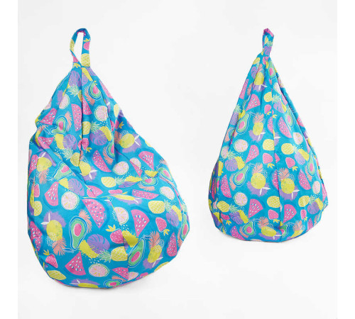 гр Крісло-мішок дитяче "Груша" Д27336 "Фрукти" (1) висота у підвішеному положенні 88 см, знімний водонепроникний чохол, в плівці