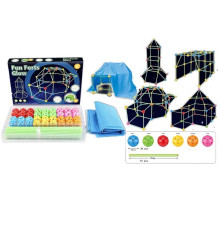 Намет-конструктор 2021-36 A (48/2) 87 елементів, люмінесцентні палички, світиться у темряві, поліетиленова ковдра, в коробці