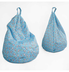 гр Крісло-мішок дитяче "Груша" Д58467 "Котик-космонавт" (1) висота у підвішеному положенні 88 см, знімний водонепроникний чохол, в плівці