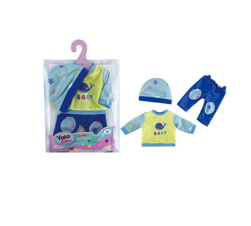Одяг для пупса YLC 240 F (120) шапочка, кофтинка, штанці, в пакеті