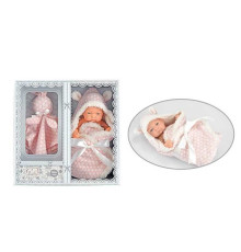 Пупс 215-2 (36/3) висота 25 см, рухомі кінцівки, плед з капюшоном, в коробці