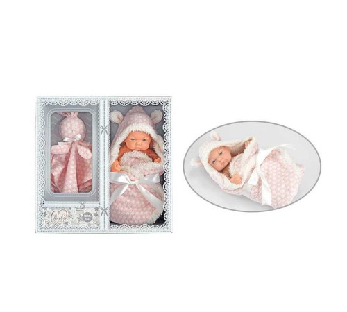 Пупс 215-2 (36/3) висота 25 см, рухомі кінцівки, плед з капюшоном, в коробці