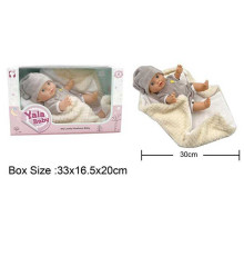 Пупс YL 2430 C-A (24) гумовий, висота 30 см, пелюшка, знімний одяг, в коробці