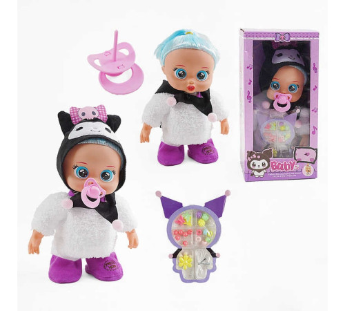 Пупс TK 2427 (40/2) висота 30 см, музичний чип, рухається, пісня англійською мовою,пустишка, набір прикрас, в коробці