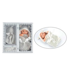 Пупс 216-1 (72/2) довжина 21 см, ковдра-конверт, рушничок, в коробці