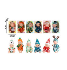 Пупс LK 3200-1 (720/2) святковий костюм, висота 9 см, в коробці, ВИДАЄТЬСЯ ТІЛЬКИ МІКС ВИДІВ