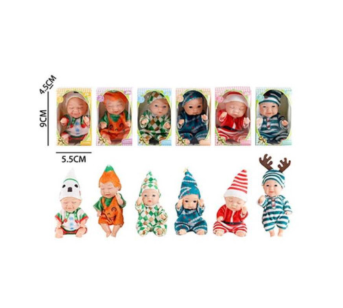 Пупс LK 3200-1 (720/2) святковий костюм, висота 9 см, в коробці, ВИДАЄТЬСЯ ТІЛЬКИ МІКС ВИДІВ