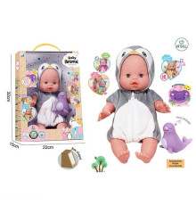 Пупс A 921 B (24/2) висота: 32 см, вініловий, знімний одяг, рухливі кінцівки, аксесуари, скляні очі, музичний чип, в коробці