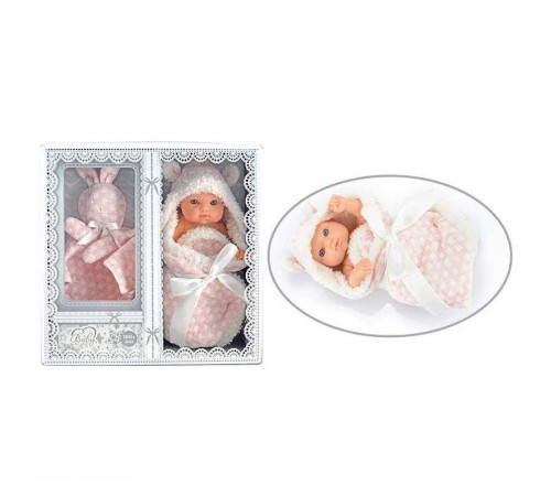 Пупс 216-2 (72/2) довжина 21 см, ковдра-конверт, рушничок, в коробці