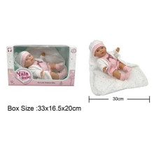 Пупс YL 2430 C-D (24) гумовий, висота 30 см, пелюшка, знімний одяг, в коробці