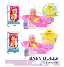 Пупс LS 777 (36) 2 види, ванна, в коробці