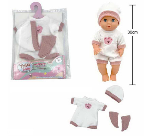 Одяг для пупса YLC 330 B (120) комбінезон, шапочка, шкарпетки, для ляльок зростом 30-35 см, у пакеті