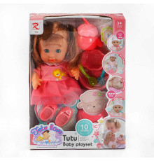 Пупс 9566 (24) "Tutu Baby playset", музичний чіп, характерні звуки та фрази, заплющує очі, аксесуари, в коробці