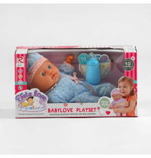 Пупс 9271 (36) м’якотілий, п’є з пляшечки, пляшечка, музичний чіп, висота 31 см, в коробці