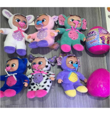 М’яка лялька С 62897 (6) 6 видів, висота 30 см, звукові ефекти, пустушка, у боксі, ВИДАЄТЬСЯ МІКС