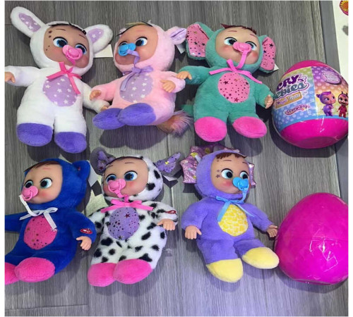 М’яка лялька С 62897 (6) 6 видів, висота 30 см, звукові ефекти, пустушка, у боксі, ВИДАЄТЬСЯ МІКС