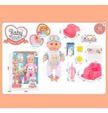 Пупс ZF 168-15 (24) 2 види, звук, висота 30 см, ходить в туалет, аксесуари, в коробці