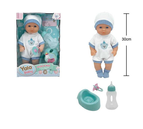 Пупс YL 2530 A-F (36) висота 30 см, п'є з пляшечки, ходить на горщик, знімний одяг, аксесуари, в коробці