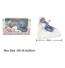 Пупс YL 2430 C-G (24) гумовий, висота 30 см, пелюшка, знімний одяг, в коробці