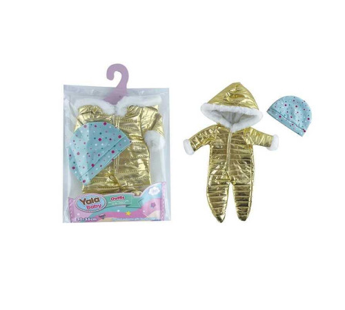 Одяг для пупса YLC 235 N (120) комбінезон з хутром, шапочка, для ляльок зростом 30-35 см, в пакеті