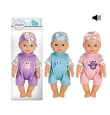 Пупс 011-2 A (144/2) 3 види, висота 28 см, знімний одяг, музичний чіп, в пакеті, ВИДАЄТЬСЯ ТІЛЬКИ МІКС ВИДІВ