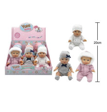 Набір пупсів YL 2520 A-C (8) ЦІНА ЗА 9 ШТУК В БЛОЦІ, висота 20 см, гумові, знімний одяг, рухомі кінцівки, в коробці