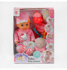 Пупс 9567 (24) "Tutu Baby playset", музичний чіп, характерні звуки та фрази, заплющує очі, аксесуари, в коробці