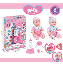 Пупс L 006-6 (32/2) 2 види, 6 функцій, звуковий чіп, аксесуари, у коробці